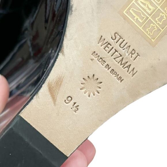Stuart Weitzman Lucite 100 Wedge Bootie 9.5 Black NEW - Picture 6 of 8